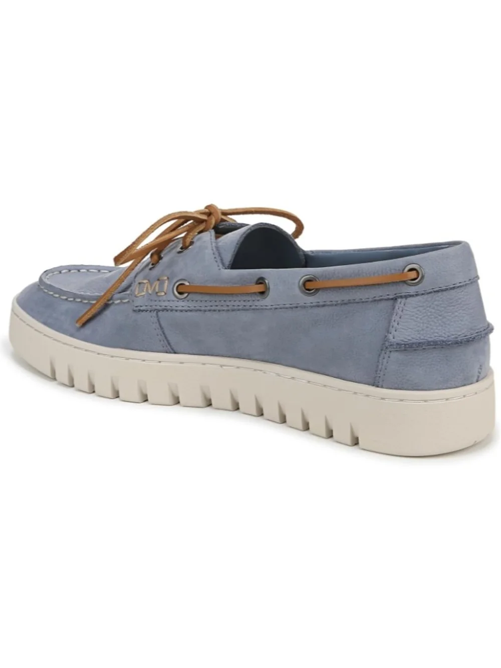 NIB Vionic Men's Uptown Boat Shoe Size 7 Blue Nubuck Leather Orthotic Loafers